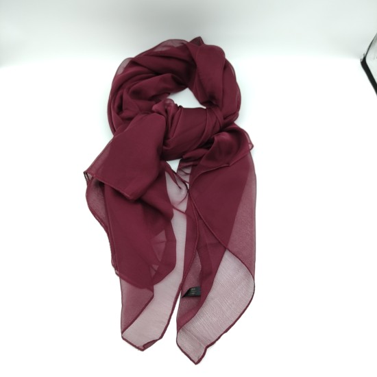 Burgundy thin silk scarfBurgundy thin silk scarf