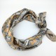 Small retro silk scarf in brown